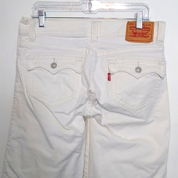 Levi's - White 542 Low Capri Length Jeans - Size 8 - Picture 4 of 6